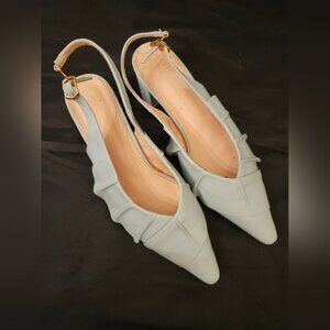 Women's Light Blue Slingback Heels